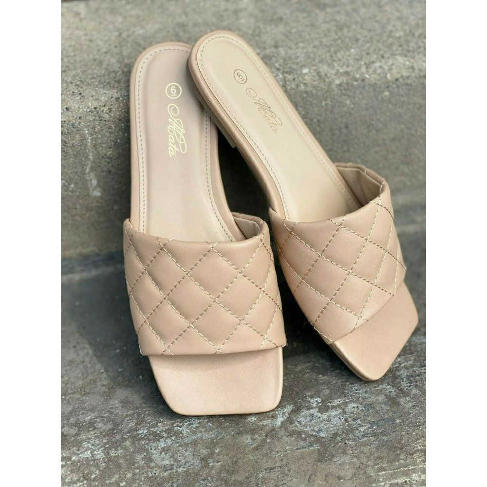 MATA Dulce Sandals Slides Summer Spring Black White and Nude New Multiple Sizes - Picture 2 of 4